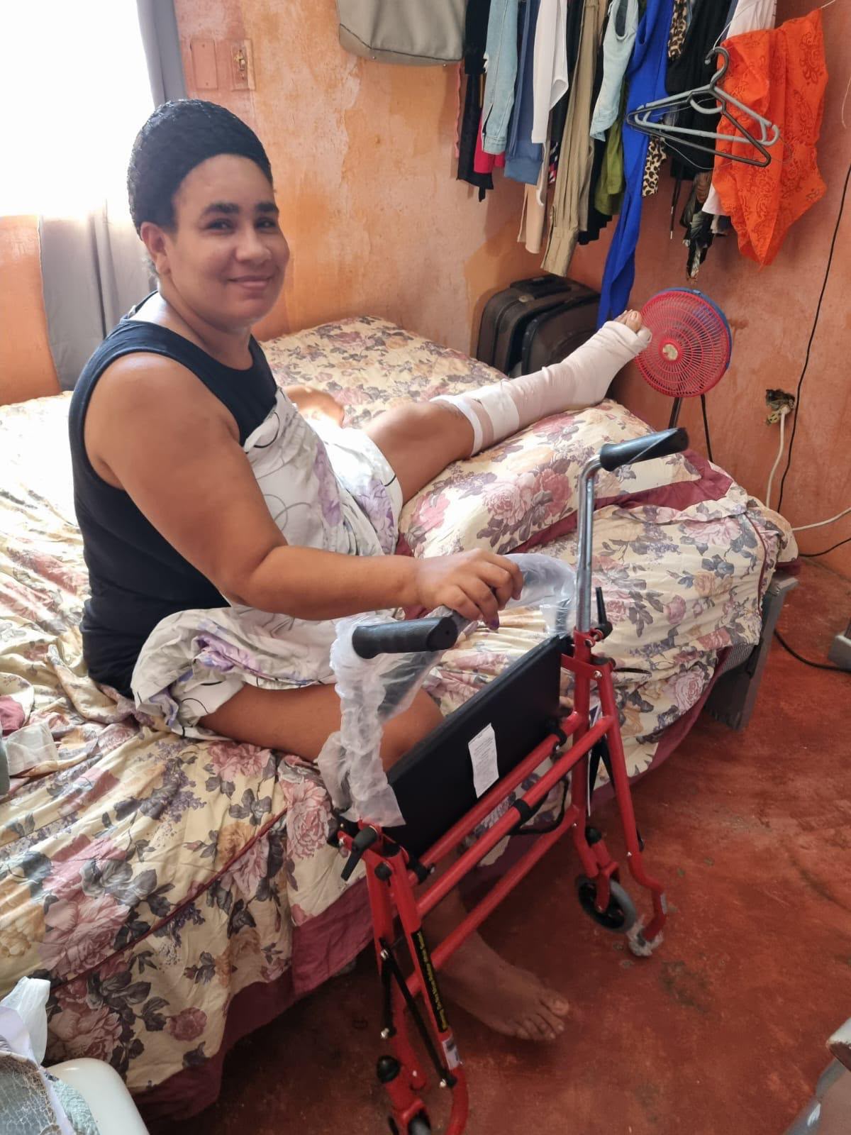 A walker delivered after surgery