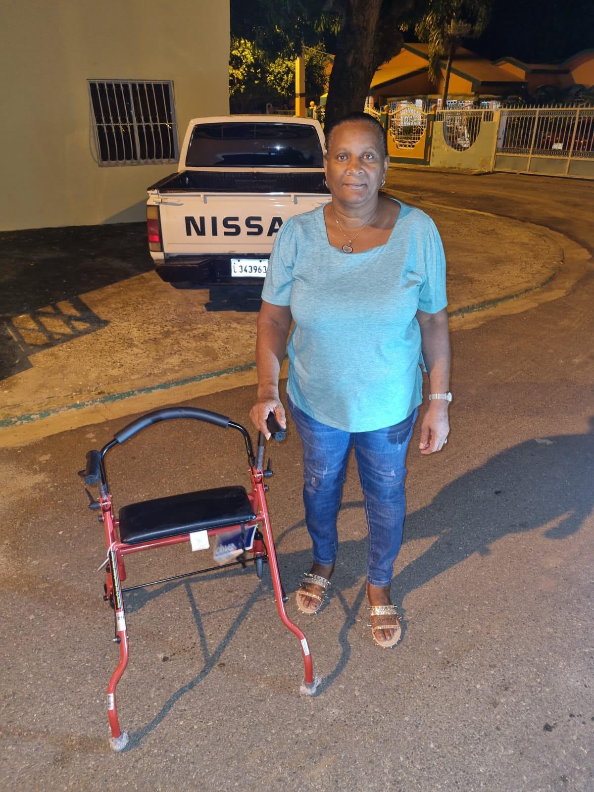 A walker delivered to a community neighbor